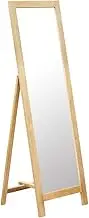 Freestanding Mirror 48x46.5x150 cm Solid Oak Wood Full Length Dressing Mirror