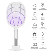 2 In1 Electric Bug Zapper Racket Mosquito Killer Fruit Fly Swatter Zap