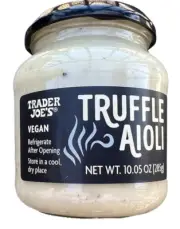 Trader Joe's VEGAN Truffle AIOLI Cream Spread Sauce From Italy NEW Sealed
