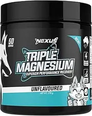 Triple Magnesium Powder - 1650mg Magnesium Citrate Glycinate & Amino Acid Chealate 20% per serving - Supports Muscles Nerves & Energy|High Absorption|Vegan| Non-GMO| 50 serves | Unflavoured
