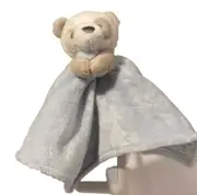 Carters Blue Panda Bear Lovey Security Blanket, Blue Striped Soft Plush Toy NWOT