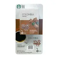 在飛比找樂天市場購物網優惠-STARBUCKS VIA 哥倫比亞即溶研磨咖啡 2.1公克
