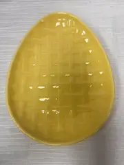 Fiesta Embossed Easter Egg Shaped Plate New Fiestaware Yellow