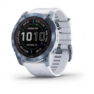 Garmin Fenix 7x Sapphire Solar 運動手錶 礦藍色錶殼配白石色矽膠錶帶 010-02541-38 香港行貨