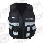 Overwatch TB2 Black Reflective Load Bearing Vest - Including "Security" Patches