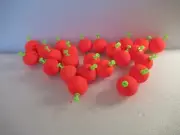 24 1.25" FISHING BOBBERS Medium Round Floats Weighted Foam Snap on Float Choice