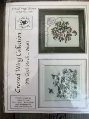 My Back Porch Cross Stitch Pattern by Crossed Wing Collection - New Floral Birds