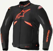 Alpinestars T-GP R V3, textile jacket Drystar , color: Black/Neon-Red/White , size: 3XL