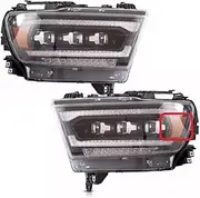 Car Lamp Assembly Compatible For Dodge RAM 1500 2019 2020 2021 2022 Hedalamp Full LED DRL Front Headlights With Sequential Turn Signal(Yellow,Right Hand Drive)