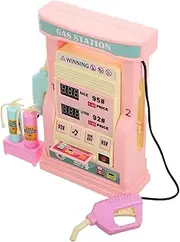 WESIEVYA Vintage Style Kids Gas Station Simulation Toy with Interactive Features Safe Plastic Construction for Toddlers Children