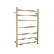 Decaura 7 Rungs Electric Heated Towel Brushed Gold Stainless Steel Racks Warmer