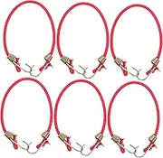 TEHAUX 6pcs Mini Elastic Bungee Cords with Metal Hooks Heavy Duty Straps for Secure Fastening of Luggage Camping Gear and Bikes Reliable Easy to Use