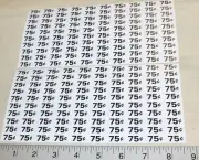 Automatic Products AP snack vending machine price label stickers - $.75 & $.70