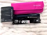 NEW Sephora Mini Travel Flat Iron Hair Straightener 100% Titanium Plates w/Case