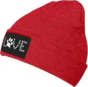 [JBYJBX] Lover Dog Paw Print Unisex Knitted Hat Daily Hat Birthday Theme Elasti Beanie Cap Outdoor Leisure