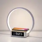 Bedside Lamp,Night Lamp for Bedroom with Alarm Clock,Touch Lamp with Wireless...