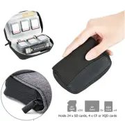 Camera Carrying Memory Card Case Holder Protector for 24 SD and 4 XQD CF Cards