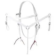 40HS Hilason Western Horse Headstall Breast Collar Split Rein Biothane Leather