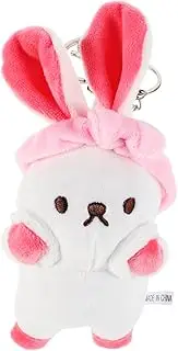 Abaodam Cute Plush Rabbit Pendant Adorable Bunny Keychain for Bags Keys Soft Fluffy Stuffed Animal Present for Detailed Handmade Craftsmanship