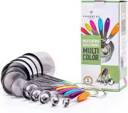 Measuring Cups and Spoons Set - 12pc Food Grade Stainless Steel Measuring Cups