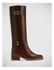 [Wittner] Beckett Leather Knee High Boot in Oak
