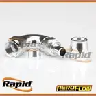 Aeroflow AF574-08DS - 8AN 570 Series Silver 120º Hose End Suits Teflon Hose