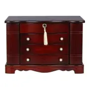 Mele & Co H1499 Rita Mahogany Wooden Jewelry Box Organizer