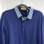 Goldline Men’s Plaid Collared Pull Over Long Sleeve Shirt Size XL NWT