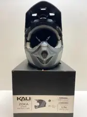 new Kali Protectives ZOKA STRIPE Full FACE Bicycle HELMET Blk/Gry Youth Medium