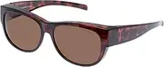 [Cancer Council] Female Cooktown Fitovers Shiny Dark Tort D-Frame Sunglasses
