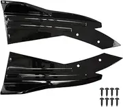 AUTOXBERT Rear Bumper Lip Diffuser Spoilers Universal Diffuser Splitter Canard Protector Anti-Scratch Car Side Fender Skirt Lip Splitter Body Kit Exterior Decorations for Car Black 2Pcs