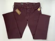 34 Heritage Courage Merlot Mid Rise Straight Leg Men's Jeans Size 35W 34L