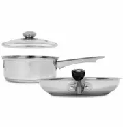 Sedona, 2 pc Stainless Steel Saucepan & Fry Pan Induction Cook Set with Lid