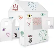 Imagine Playhouse - Repaint & Wipe Again - Playhouse Children's Outdoor & Indoor Children's House with Pens for Painting Magic Board - Montessori Toy from 3 Years Gift Girls & Boys