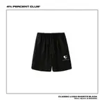 4PERCENT 4% CLASSIC LOGO SHORTS BLACK / 經典款黑色短褲 L