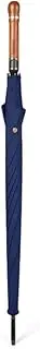 SOPAMI Umbrellas For Rain Umbrella Golf Straight Handle Umbrella Retro Wooden Handle Business Umbrella Long Handle Golf Umbrella Outdoor Umbrellas(Blue)