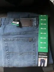 Buffalo David Bitton Men's Axel Slim Stretch Light Blue Jeans 38x34 NWT