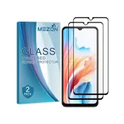 2 Pack MEZON OPPO A18 4G Full Cover Tempered Glass Screen Protectors