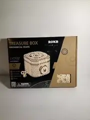 Robotime ROKR Treasure Box LK502 Mechanical Secret Locker 3D Wooden DIY Kit
