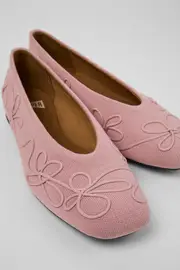 Twins Pink textile ballerinas for women