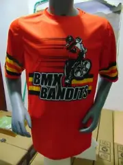BMX BANDITS OLD SCHOOL BIKE JERSEY CLASSIC BMX JERSEY FREESTYLE SHIRT BMX L red