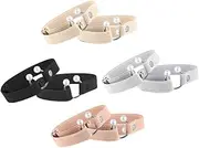 [DEARMAMY] 4 Pairs Anti Drop Heel Laces High Heels Woman Shoe Straps for Loose Shoes Shoe Laces Belt Elasticated Lace up Heels Brown Shoelaces Thick Detachable Ankle Straps Shoes Ties Iron