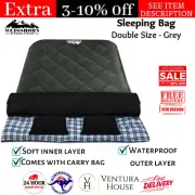 Weisshorn Sleeping Bag Bags Double Hiking Tent Winter Thermal Grey -10°C to 15°C