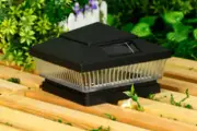 6-Pk Black Solar LED Cap Light For 4"x4"/5"x5"/6"x6" Wood/PVC/Vinyl Fence Post