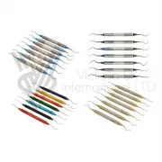 7PCs Dental Gracy Curette Hallow Handle 4 Different Varient Sets Stainless Steel