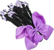 FOMIYES Ponytail Extension with Bowknot for Women Beaded Hair Versatile DIY Ponytail Accessory for Parties Travel and Everyday Wear