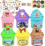 Butter Slime Kit 6 Pack, DIY Scented Slime Toy for Boys Girls, Soft Mess-Free and Non-Sticky, 2025 New Year Ideal Gifts for Kids Party Favors, Goodie Bag Fillings, Stress Relief and Fidget Toys