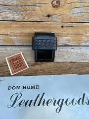 Don Hume Mid State Brown Basketweave Leather Radio Walkie Portable Holder Hanger