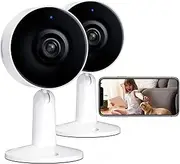 ARENTI IN1 Indoor Security Cameras 2 Pieces, 1080p Full HD Baby Monitor Pet Camera with Phone App, Night Vision, 2-Way Audio, Motion/Sound Detection, SD Card & Cloud Storage, Alexa Compatible