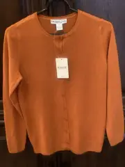 MELROSE CHIC Light Weight Orange Cardigan Sweater Size XS Retail $49.99 NWT